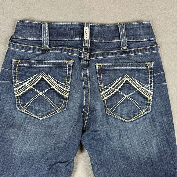 Ariat Real Denim Jeans Women 27S (28x33) Straight Leg AW2173A Low Rise Embroider - Picture 5 of 10